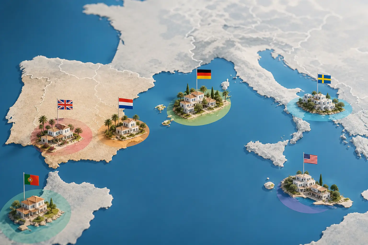 The enclave map of Southern Europe: Where foreign buyers actually concentrate