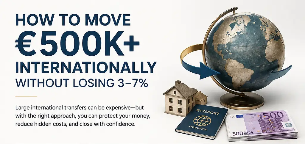 How to Move €500K+ Internationally Without Losing 3-7%